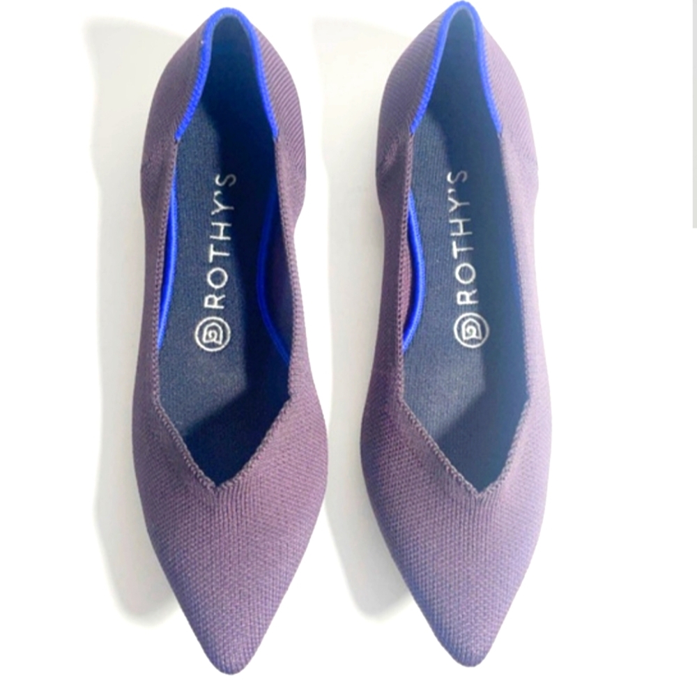 ROTHYS DEEP PLUM/PURPLE THE POINT  Shoes Size 7.5